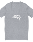 Come Run Savage Short Sleeve Logo T-Shirt (White Logo & Poem)