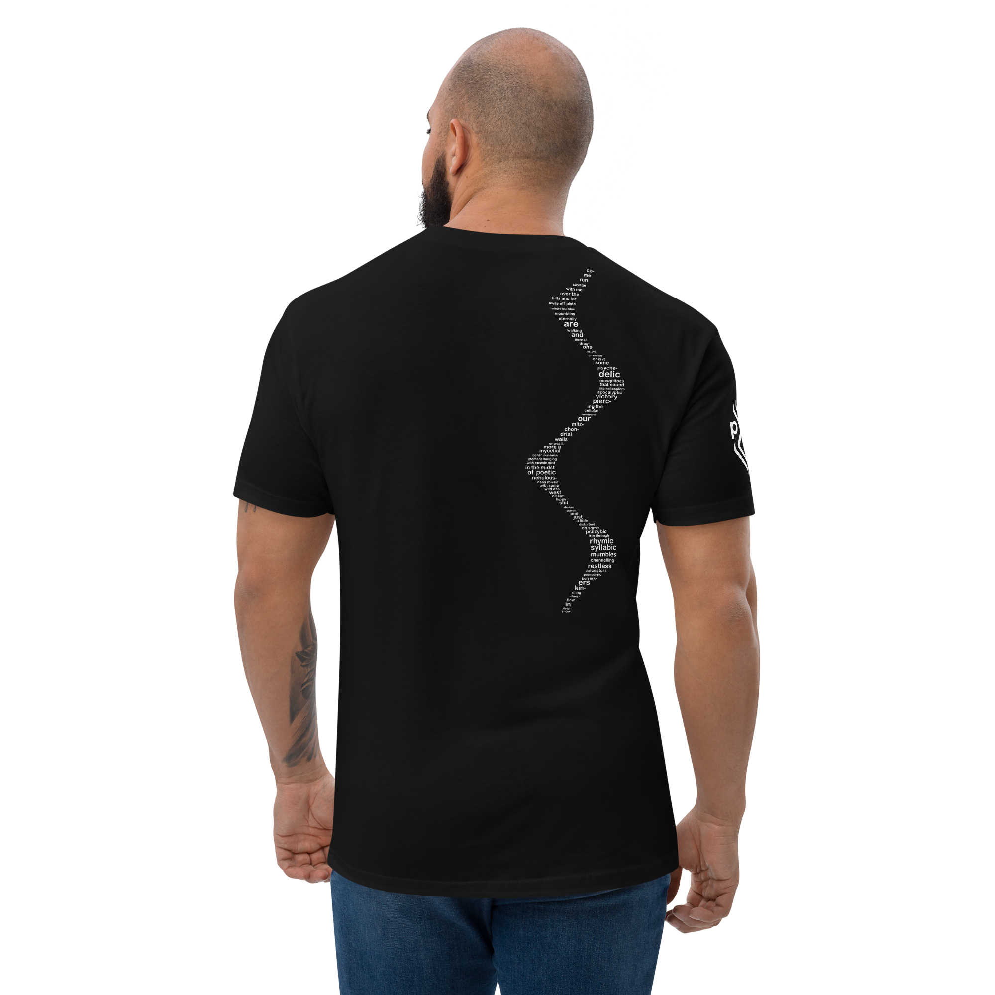 Come Run Savage Short Sleeve Logo T-Shirt (White Logo & Poem)