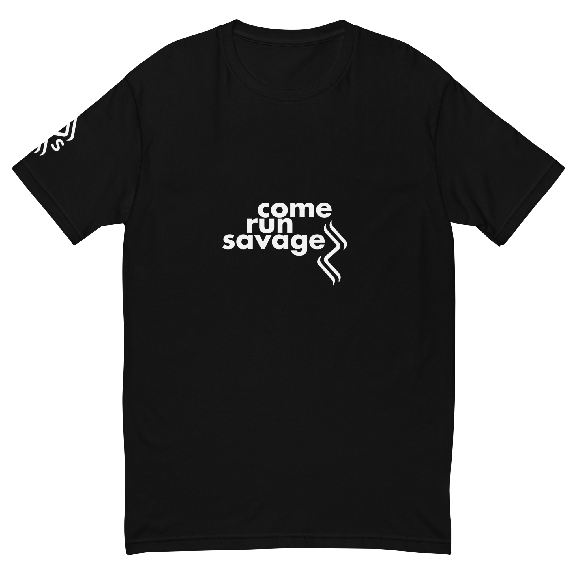 Come Run Savage Short Sleeve Logo T-Shirt (White Logo & Poem)