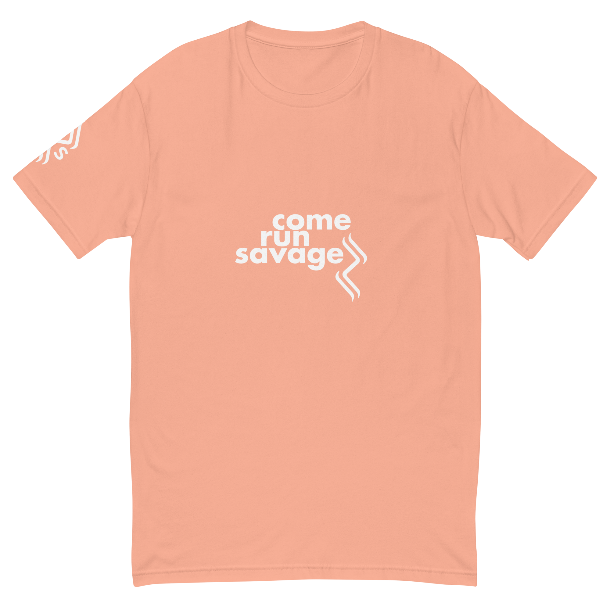 Come Run Savage Short Sleeve Logo T-Shirt (White Logo & Poem)