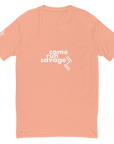 Come Run Savage Short Sleeve Logo T-Shirt (White Logo & Poem)
