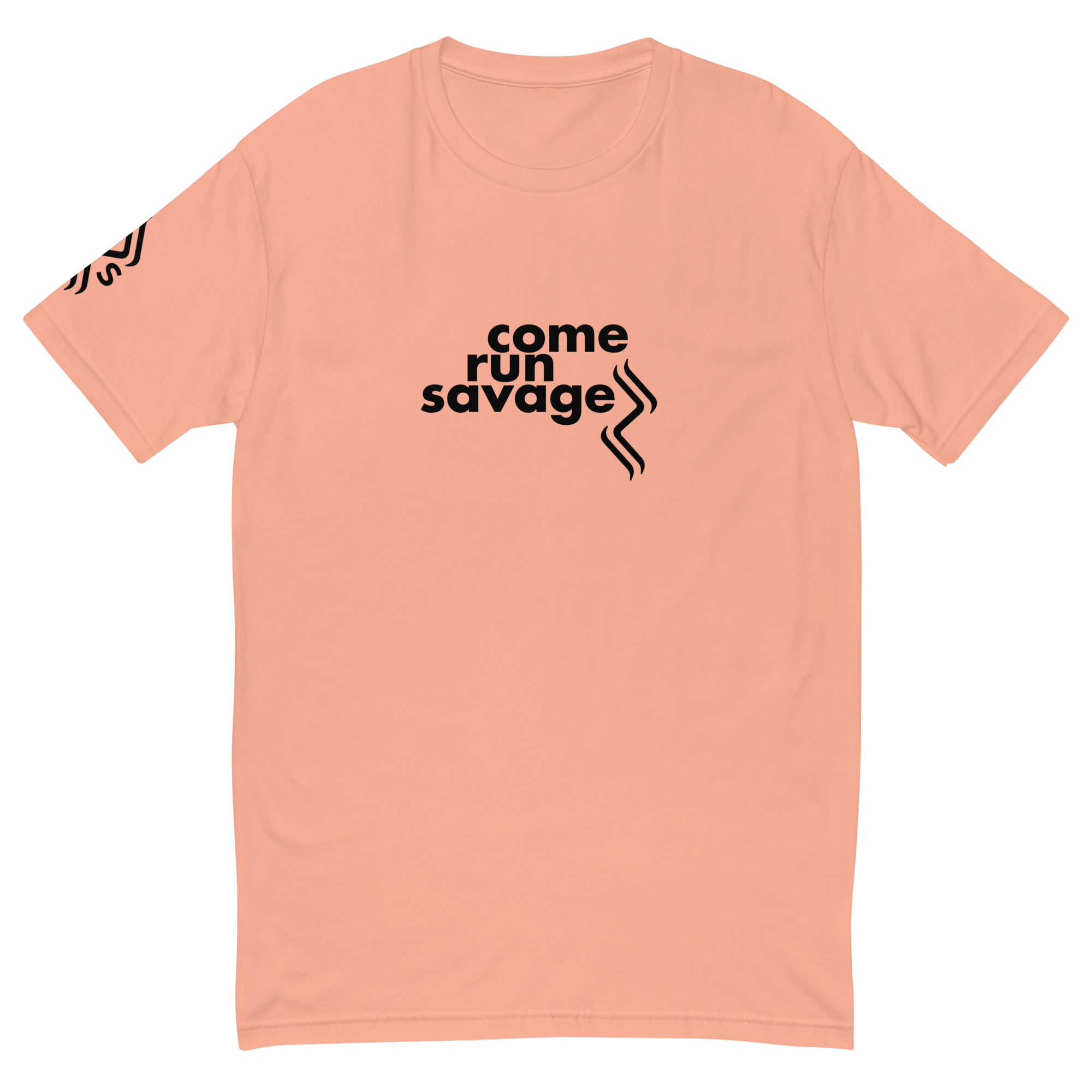 Come Run Savage Short Sleeve Logo T-Shirt (Black Logo & Poem)