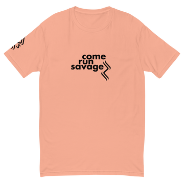 Come Run Savage Short Sleeve Logo T-Shirt (Black Logo & Poem)