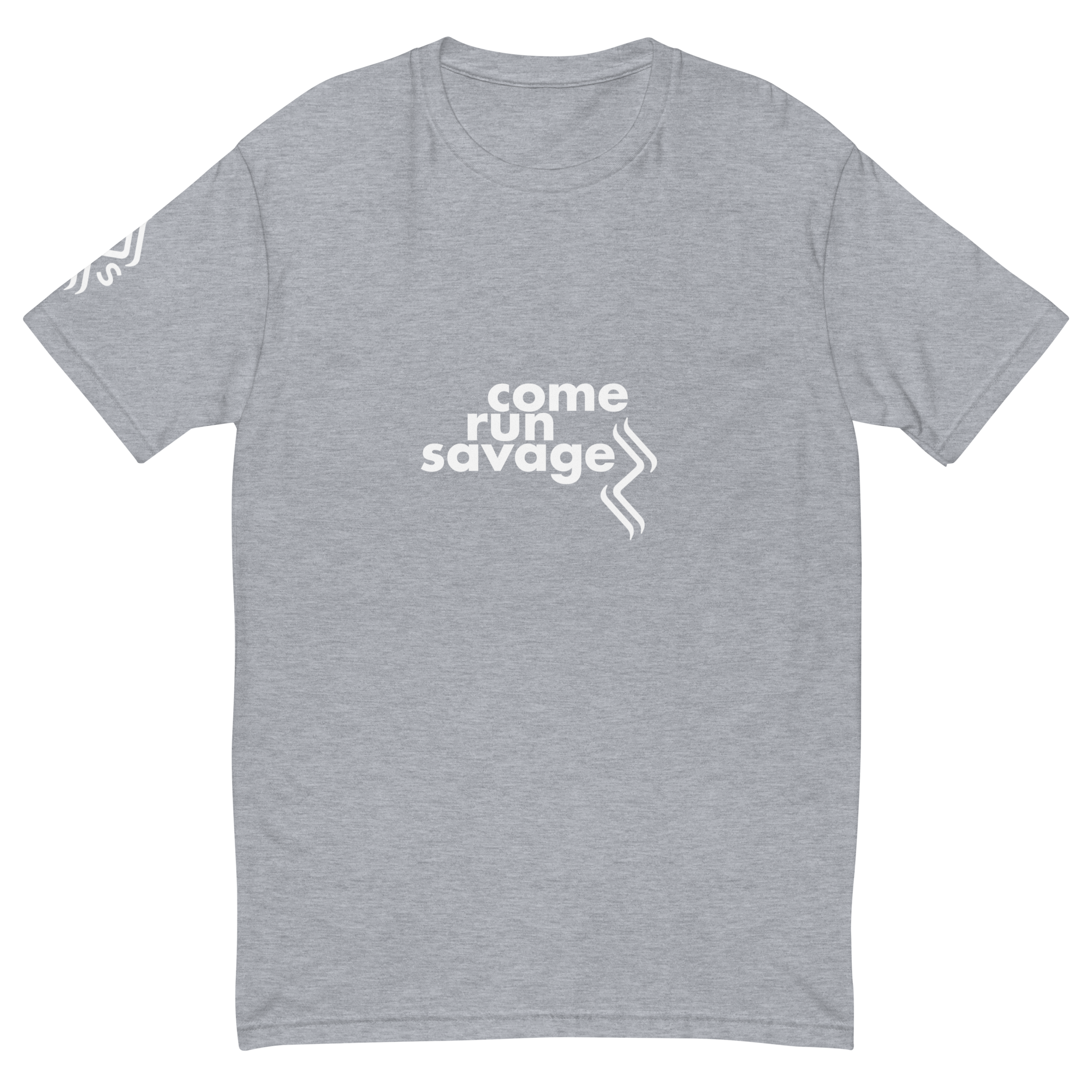 Come Run Savage Short Sleeve Logo T-Shirt (White Logo & Poem)
