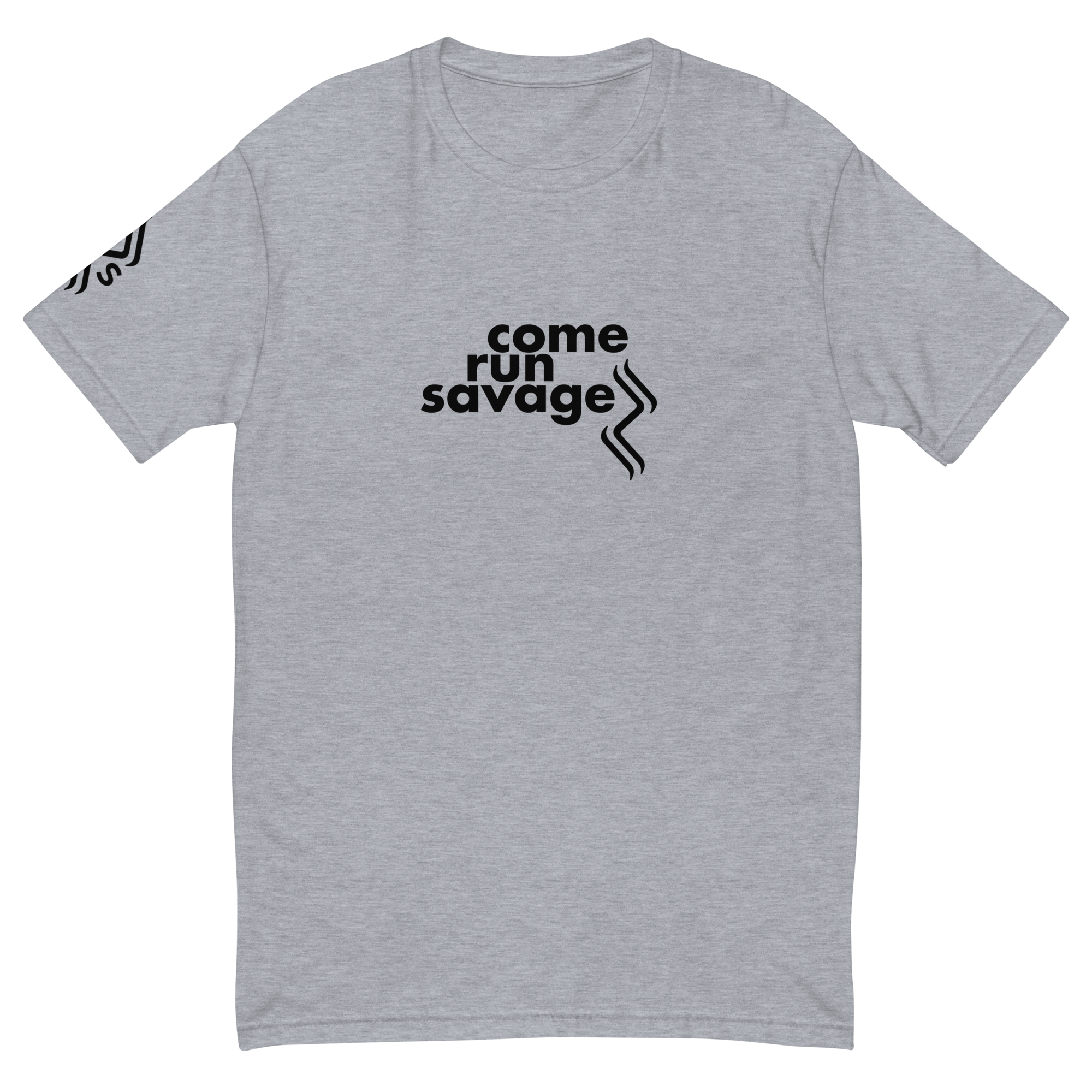 Come Run Savage Short Sleeve Logo T-Shirt (Black Logo & Poem)