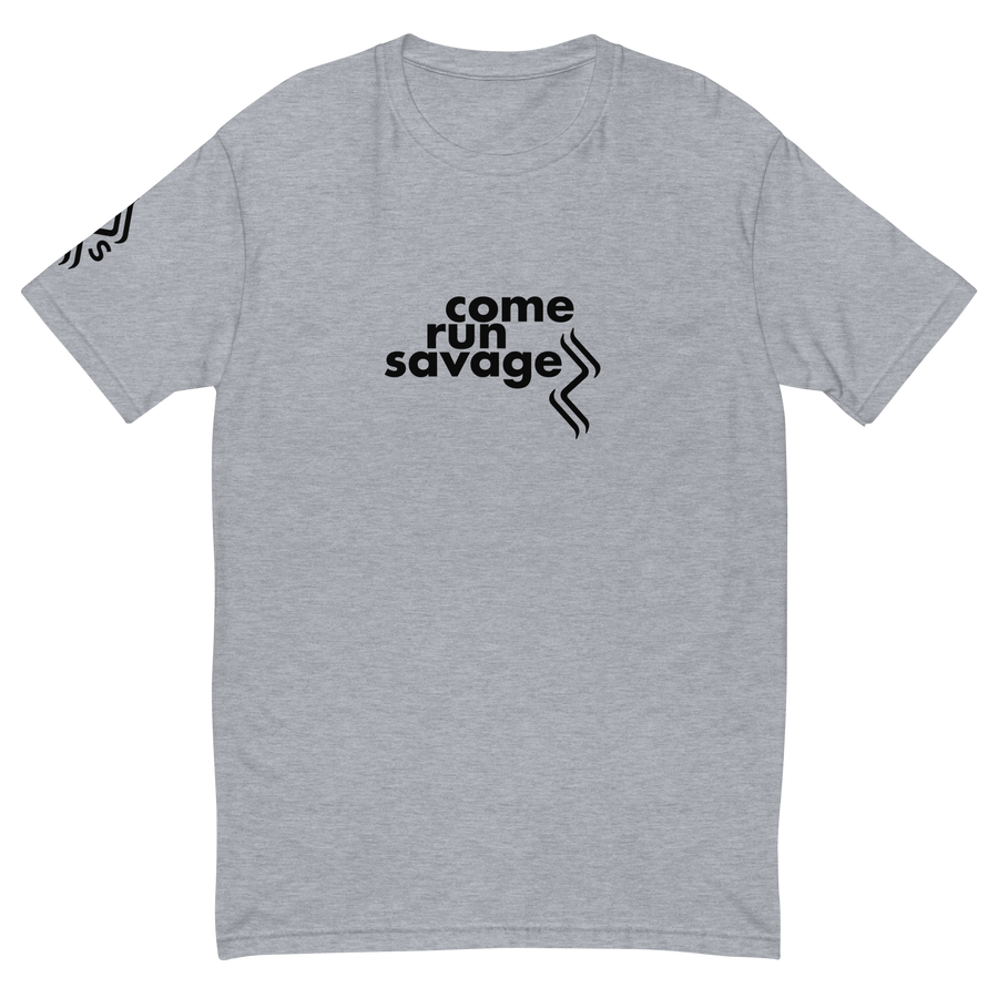 Come Run Savage Short Sleeve Logo T-Shirt (Black Logo & Poem)