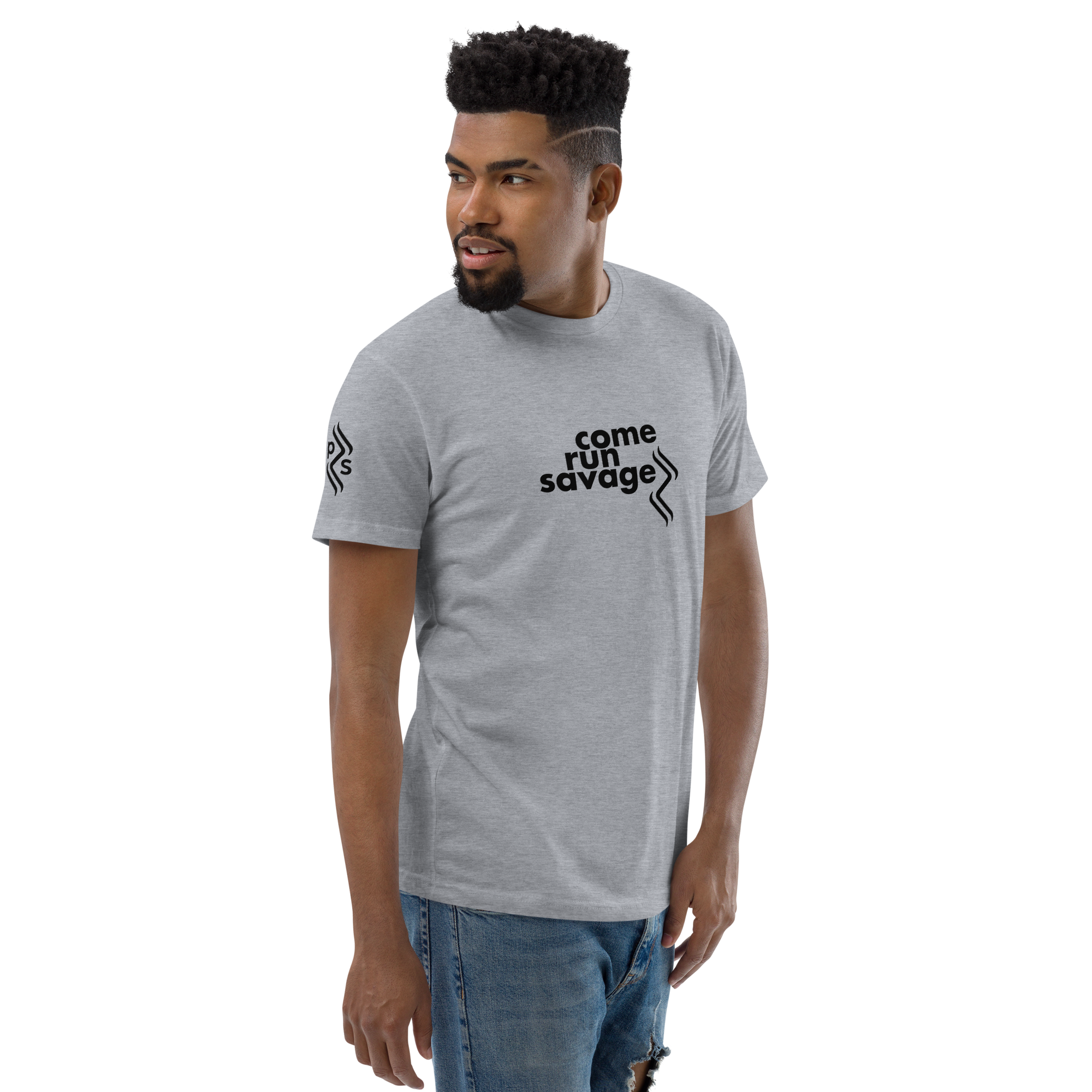 Come Run Savage Short Sleeve Logo T-Shirt (Black Logo & Poem)