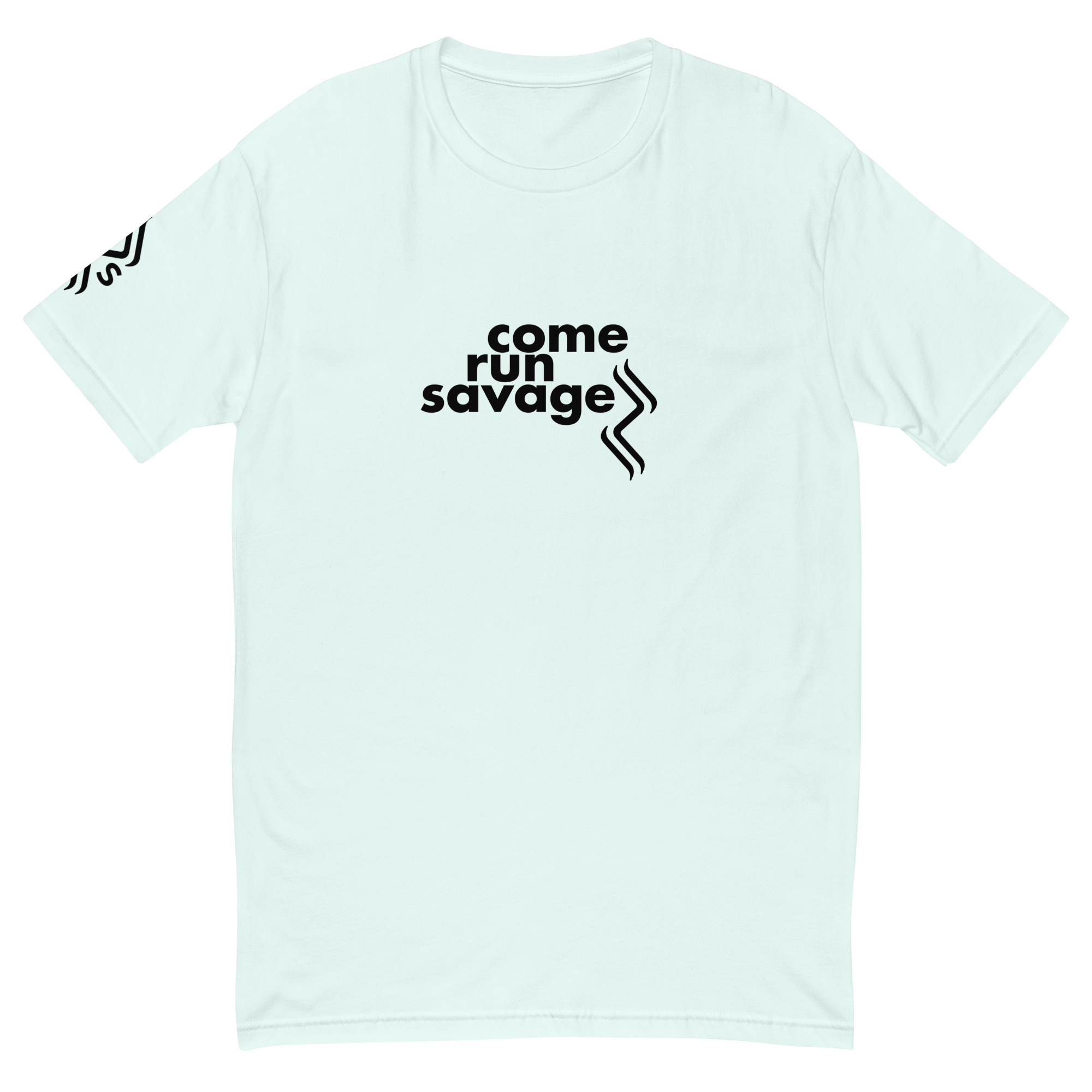Come Run Savage Short Sleeve Logo T-Shirt (Black Logo & Poem)