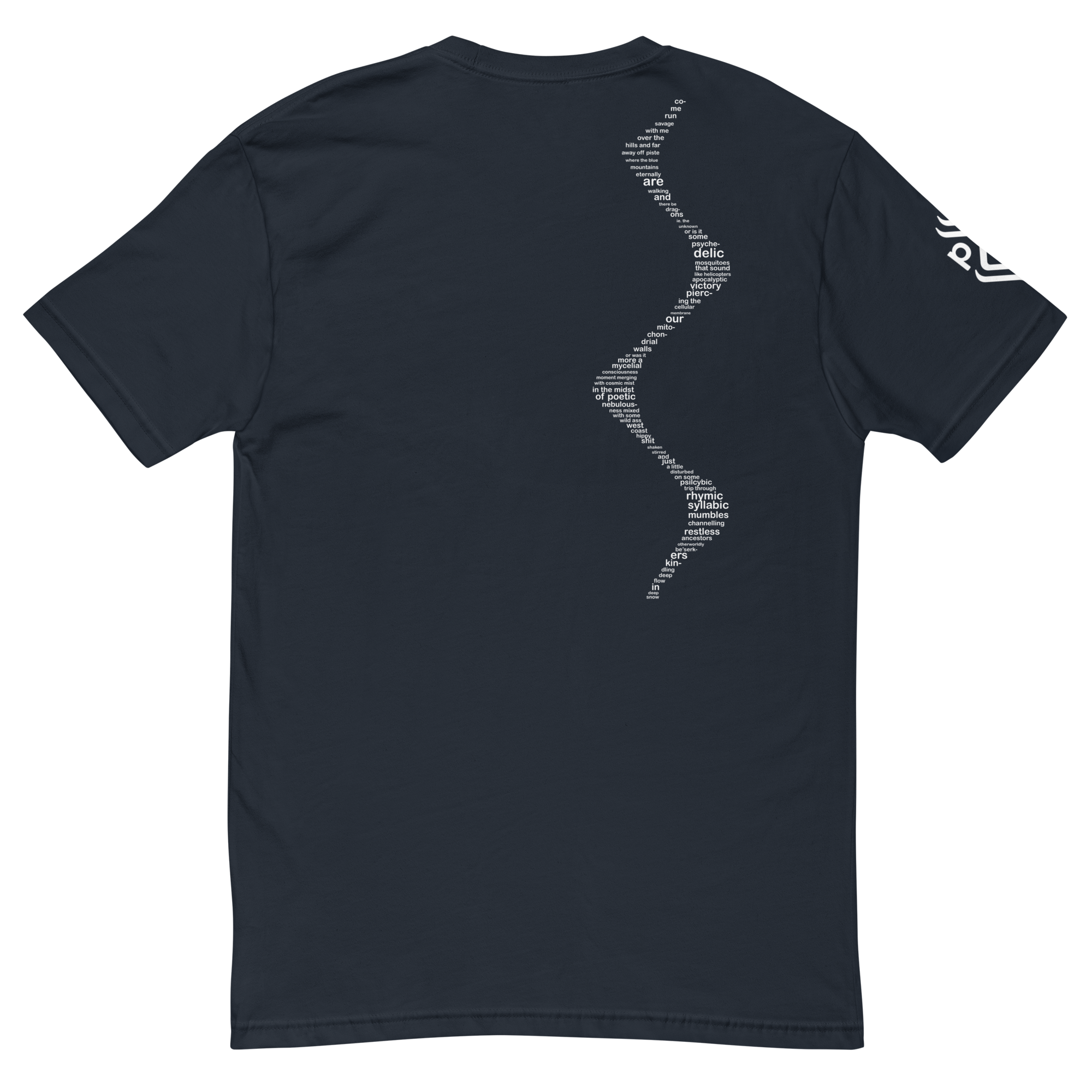 Come Run Savage Short Sleeve Logo T-Shirt (White Logo & Poem)