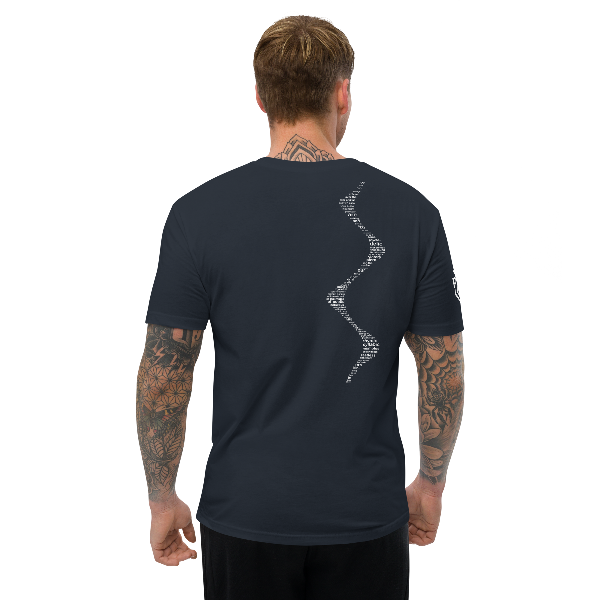 Come Run Savage Short Sleeve Logo T-Shirt (White Logo & Poem)