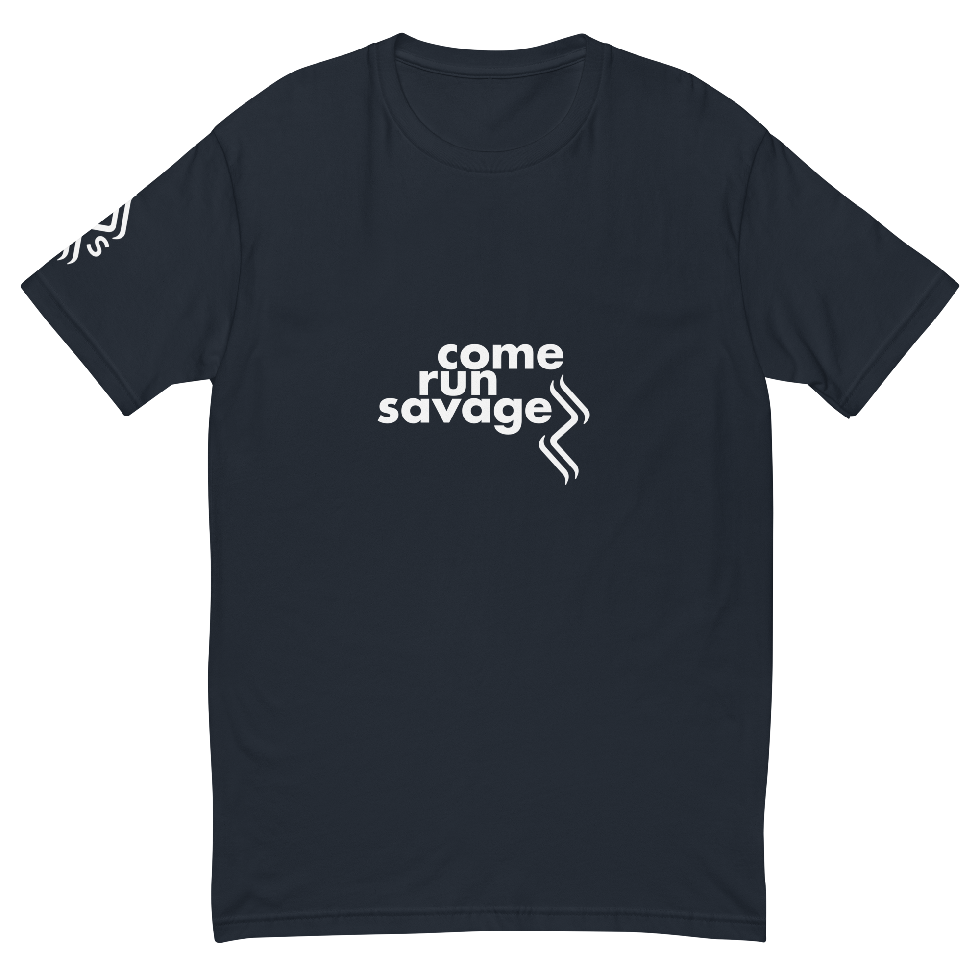 Come Run Savage Short Sleeve Logo T-Shirt (White Logo & Poem)