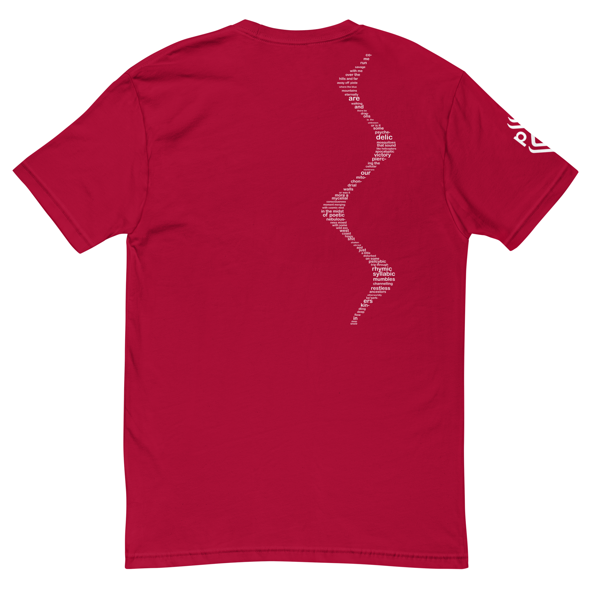 Come Run Savage Short Sleeve Logo T-Shirt (White Logo & Poem)