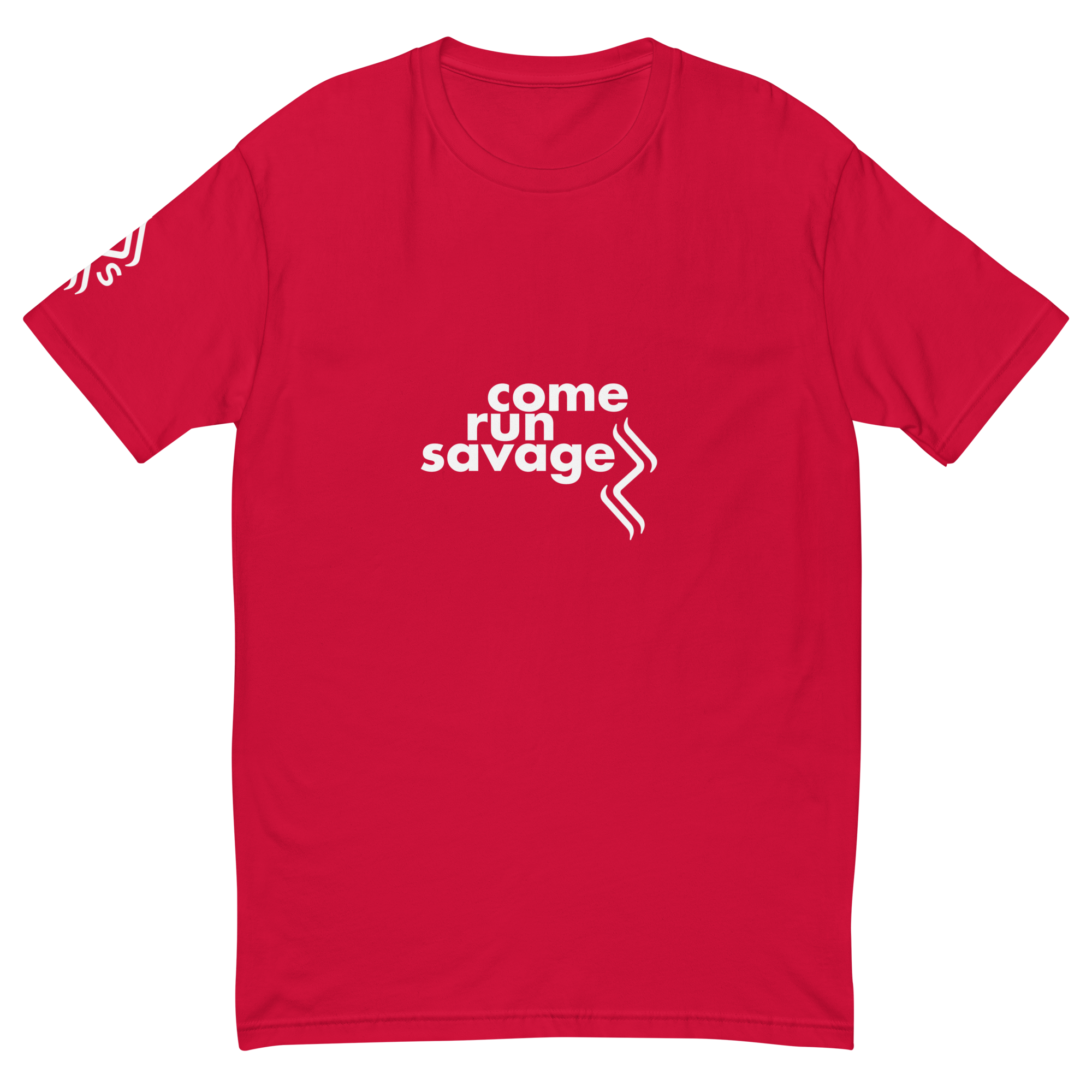 Come Run Savage Short Sleeve Logo T-Shirt (White Logo & Poem)