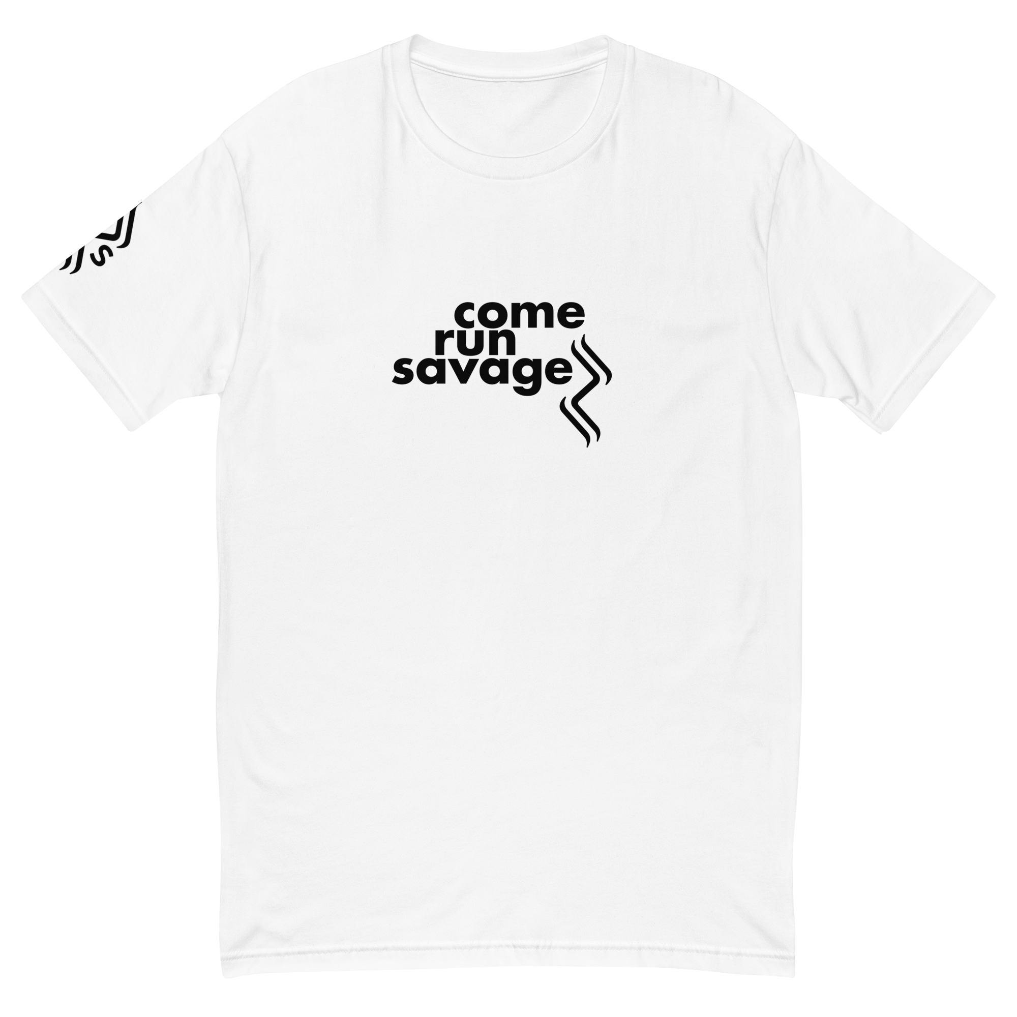 Come Run Savage Short Sleeve Logo T-Shirt (Black Logo & Poem)