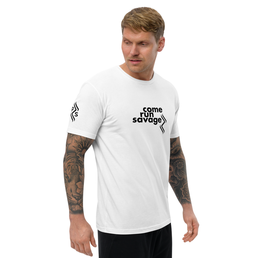 Come Run Savage Short Sleeve Logo T-Shirt (Black Logo & Poem)